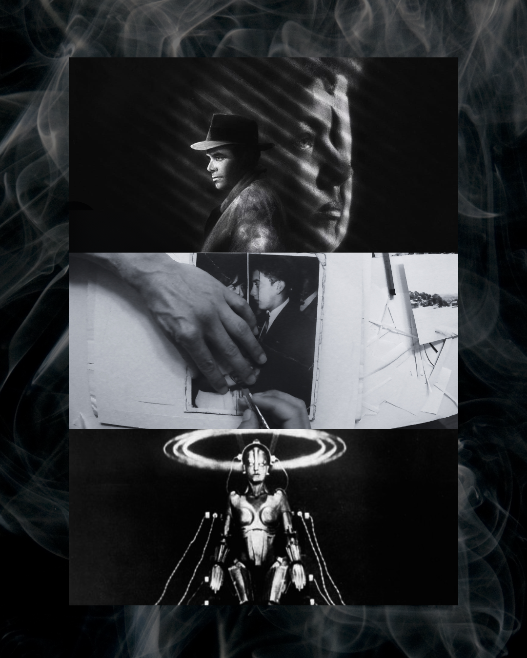 Collage con estética de Fritz Lang