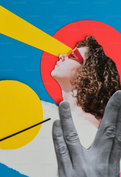 Carteles de cine con técnicas mixtas 