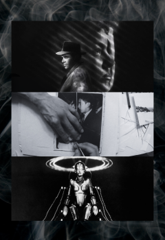 Collage con estética de Fritz Lang